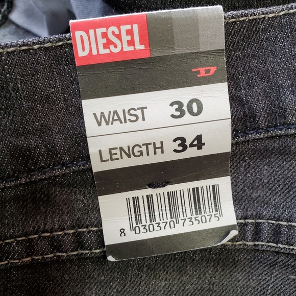 Diesel Zinc Jeans Made In Italy Size 30x34 NWT - Picture 3 of 13